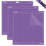 ecraft 12"X12" Cutting Mat for Cricut Explore One/Air/Air 2/Maker 3 Pieces Strong Adhesive Sticky Purple Quilting Cut Mats Replacement for ecraft