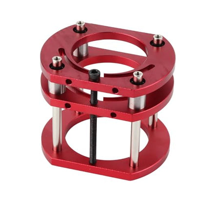 Router Lift Base, Aluminum Alloy Stainless Steel 4 Jaw Clamping, Strong Grip Firm Clamping Router Table Lifting System Base, 51mm Lifting Sturdy Rust