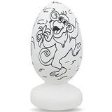 BestPysanky Monkey Eating Bananas Wooden Figurine Unfinished Easter Egg DIY Craft BestPysanky