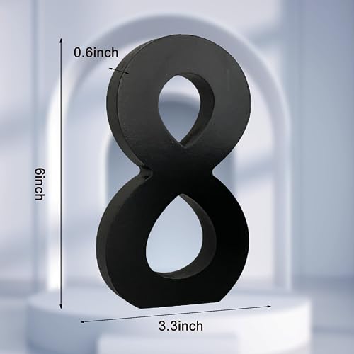 AOCEAN 6 Inch Black Wood Numbers Unfinished Wood Numbers for Halloween Decorative Standing Numbers Slices Sign Board Decoration for Craft Home Party - WoodArtSupply