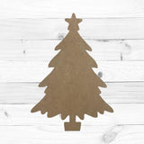 Christmas Tree with Stand and Star, Christmas Shape, Unfinished Wood Craft, Build-A-Cross Build-A-Cross