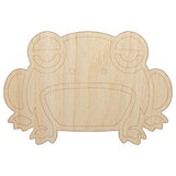 Unamused and Grumpy Frog Unfinished Wood Shape Piece Cutout for DIY Craft Projects - 1/4 Inch Thick - 6.25 Inch Size Sniggle Sloth