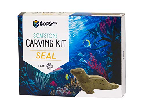 Studiostone Creative DIY Arts & Crafts Carving Kit Kids Adults Seal Sculpture Soapstone Studiostone Creative