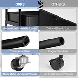 EAGMAK 3 Tier Utility Rolling Cart, Metal Storage Cart with Handle and Lockable Wheels, Multifunctional Storage Organizer Trolley with Mesh Baskets EAGMAK