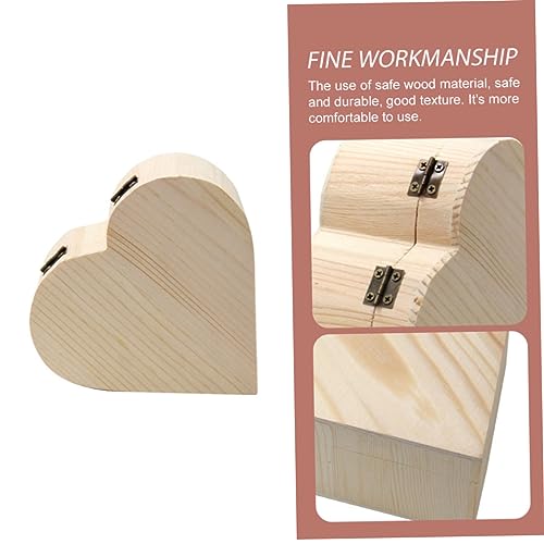 VOSAREA Kids Jewelry Organizer 3pcs Box wooden DIY wedding ring holder wooden unfinished earrings kids jewelry organizer wood ring holder travel for VOSAREA