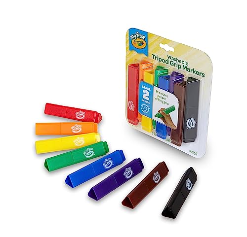 Crayola My First, Tripod Washable Markers for Toddlers, 8ct Crayola