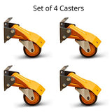 BORA Heavy Duty Workbench 4-Caster Set for Workshop Mobility, Swivel, Locking 155 pound Non-marking Rubber 3-inch Wheels, Total Weight Capacity of Bora