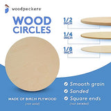Wood Circles 14 inch, 1/4 Inch Thick, Birch Plywood Discs, Pack of 2 Unfinished Wood Circles for Crafts, Wood Rounds by Woodpeckers Woodpeckers
