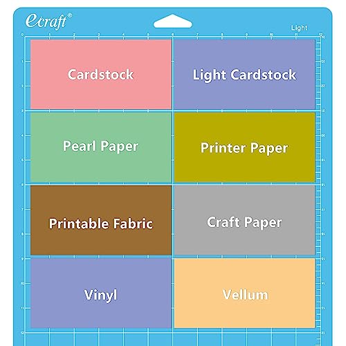 Ecraft Cutting Mat for Cricut Explore One/Air/Air 2 Maker（Strong,Standard,Light) 12X24inch (3 pack) Variety Adhesive Quilting Cut Mats Replacement ecraft