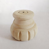 Btibpse Wooden Furniture Legs 3'' Unfinished Bun Feet for Sofa, Chair, Loveseat, Ottoman, Dresser Foot Set of 4 Btibpse