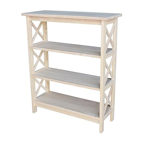 International Concepts 3-Tier X-Sided Bookcase, Unfinished IC International Concepts