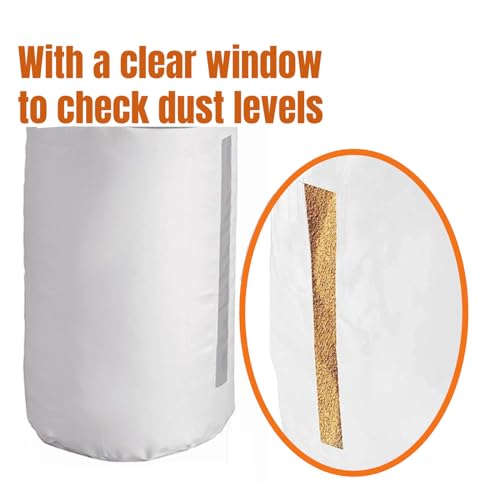 Dust Collector Bag with Clamp for Woodworking 30 Micron, Vacuum Bag Compatible with Grizzly Shop Fox Rockler Delta Oanytun