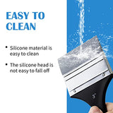 Falling in Art Silicone Paint Brush Set, Lined Edged Flexible Color Shapers, Flat Shaped Painting Tool for Water Based Acrylic Paints, Gouache, Oil, Falling in Art