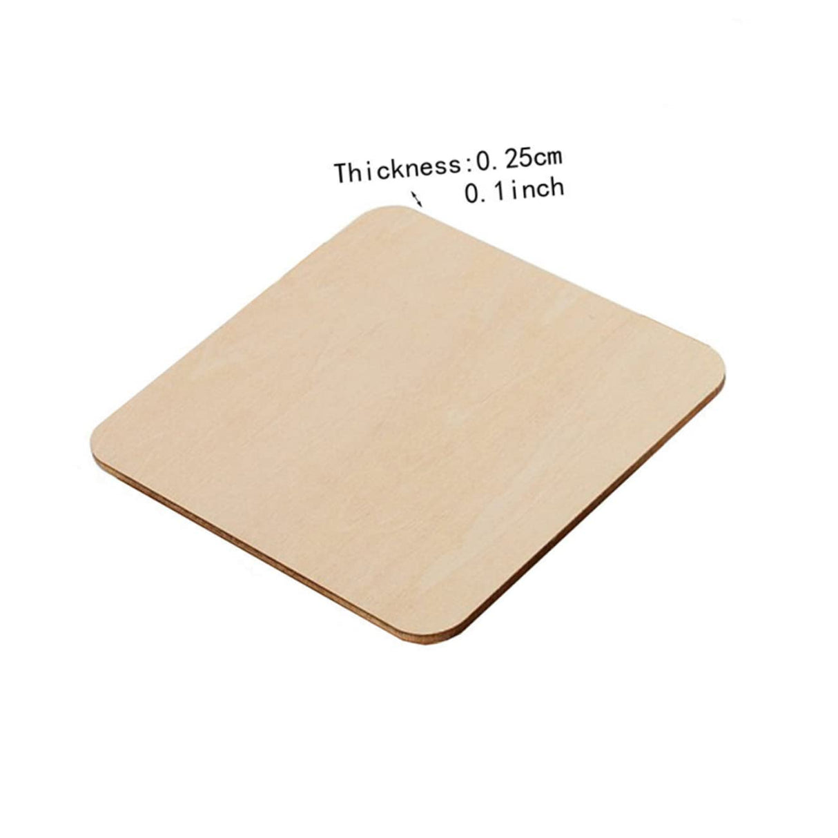 BESPORTBLE 20pcs Wooden Square Cutouts Square Wood Cutout DIY Cutouts Crafts Jewelry Accessories Unfinished Wood Crafts Natural Wood Slices Wooden BESPORTBLE