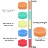 160Pcs 1inch Sanding Discs Hook and Loop 60 to 10000 Wet Dry Sandpaper with 1/8" Shank Backing Pad,Hand Sanding Block,Sponges Polishing Pads and CTPICXM