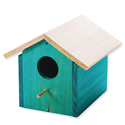 Wooden Birdhouse, Unfinished, Unassembled - WoodArtSupply