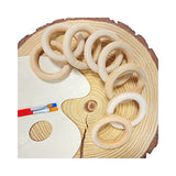 40 Pieces 2.9 Inch Unfinished Wooden Rings for Crafts Natural Solid Wood Circle for Macrame Handmade Project (Inner 1.9 inch) Cregugua