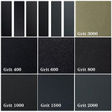 AutKerige Micro Detail Sander with 70PCS Sandpaper-Grit 400 600 800 1000 1500 2000 3000, 3.5”x 1” Mini Sander Kit with Hook and Loop Sanding Strips AutKerige