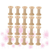 COHEALI 300 Pcs Wooden Thread Spools Crafts Sewing Wooden Spool Empty Thread Spools Yarn Bobbins Wood Spools Weaving Bobbins Embroidery Kit COHEALI