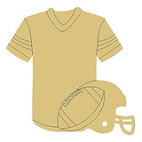 Jersey Design by Lines Cutout Unfinished Wood Sports Theme Sports Team Door Hanger Favorite Player MDF Shaped Canvas Style 5 Art 2 (6") Diverse Woodworking