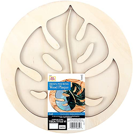 Mod Podge, Leaf Plaque, 12" x 12" Surface for Epoxy, DIY Wood Pouring Supplies for Resin Arts and Crafts, 56652E Mod Podge