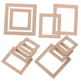 DECHOUS 10pcs Solid Wood Frame Dollhouse Photo Frame Miniature Photo Frames Simulation Picture Frame Unfinished Wood Frames Bulk Picture Frames DECHOUS
