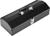 Torin ATB102B 16" Hip Roof Style Portable Steel Tool Box with Metal Latch Closure, Black Torin