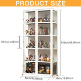 BYSIECD Curio Display Cabinet, Display Cabinet with 6-Tier Storage Shelves, Collectibles Toy Organizers Rack, Storage Cabinets and Bookcase for BYSIECD