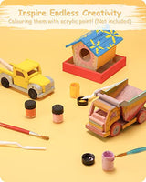 SainSmart Jr. Woodworking Building Kit, 3-in-1 Kids STEM Projects Set, DIY Wood Crafts Assembly Toys with Different Combinations for Boys and Girls SainSmart Jr.