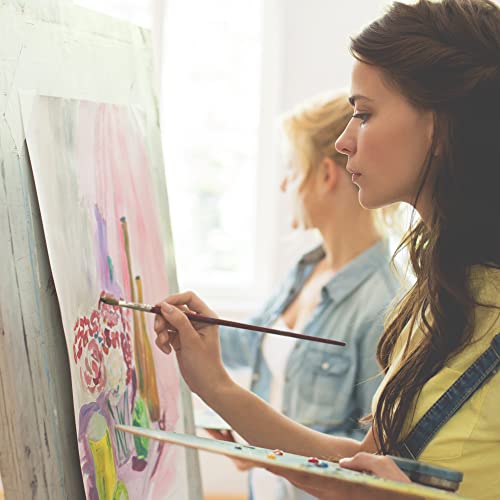 DUGATO Artist Paint Brush Set 13pcs, Long Handle Oil Acrylic Paint Brushes, Watercolor Brush Set for Body, Face, Rock, Canvas Drawing Art Crafts DUGATO