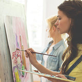 DUGATO Artist Paint Brush Set 13pcs, Long Handle Oil Acrylic Paint Brushes, Watercolor Brush Set for Body, Face, Rock, Canvas Drawing Art Crafts DUGATO