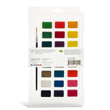 KINGART Watercolor Pan Set, 24 Unique Primary Shades, Includes Paint Brush KINGART