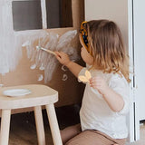 Sewroro 200pcs Animals Wooden Paint Crafts Wooden Slice Unfinished Ornament Crafts Fish Netting Mariposas Decorativas para Pared DIY Painting Sewroro