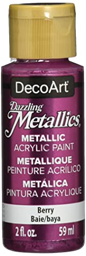 DecoArt Dazzling Metallics Paint, 2-Ounce, Berry DecoArt