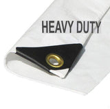12'X20' Extra Heavy Duty 12 mil White Tarp 3 Ply Coated Reinforced Canopy 6 oz 3 Layer DAY STAR SHADES