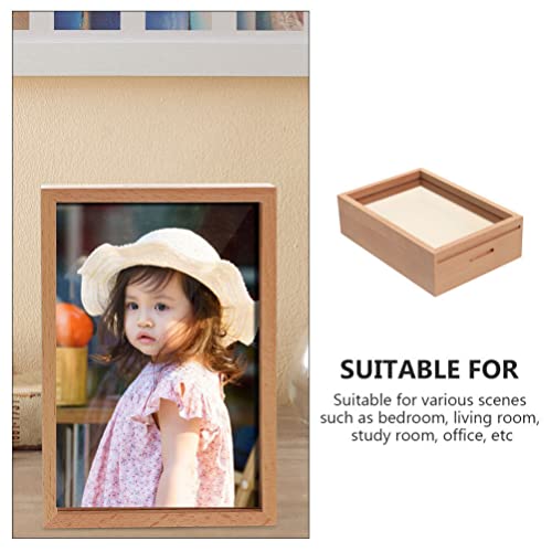 Zerodeko Unfinished Piggy Bank Money Box Wooden Tips Box Clear Piggy Banks Shadow Box Display Case Money Bank Wood Frame Coin Box Cash Storage Zerodeko