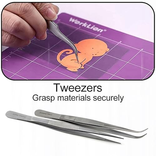 A2Z 5pc Basic Cricut Maker Weeding Budget Tool Kit, Stainless Steel Vinyl Craft Paper Craft Tool for Silhouettes Cameos, Lettering Pokey Tools A2Z SCILAB