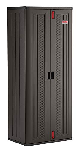 Suncast Commercial 19 Cubic Ft. Heavy-Duty Resin Cabinet with 4 Shelves, Black Suncast Commercial