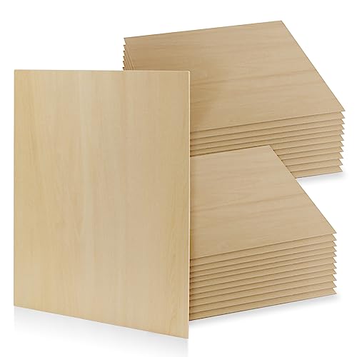 36 Pieces Basswood Plywood Sheets for DIY 12 x 12 x 1/16 Inch Unfinished Craft Wood for Laser Cutting, Engraving, Drawing, Painting, and Wood Burning - WoodArtSupply