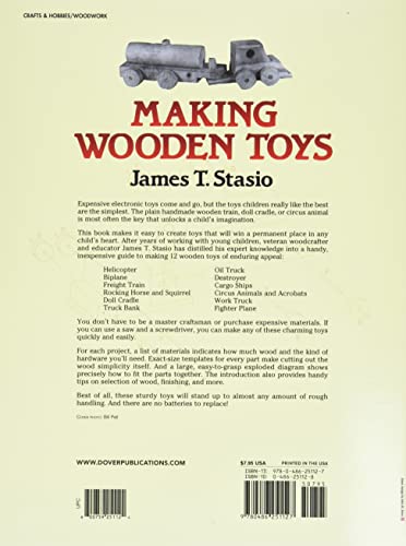 Making Wooden Toys: 12 Easy-to-Do Projects with Full-Size Templates (Dover Crafts: Woodworking) Dover Publications