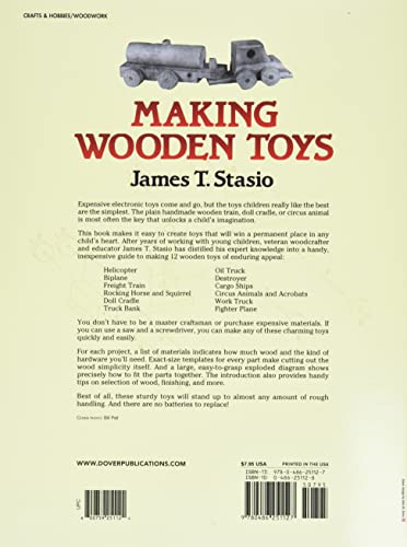 Making Wooden Toys: 12 Easy-to-Do Projects with Full-Size Templates (Dover Crafts: Woodworking)