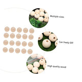Gogogmee 50pcs Log Dispersion Beads Round Wood Spacer Beads Unfinished Spacer Beads Jewelry Making Rustic Garland Wood Loose Spacer Round Spacer Gogogmee