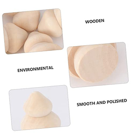 ADOCARN 10pcs Wood Christmas Tree Wood Cake Mini Unfinished Christmas Homemade Ornaments Unfinished Wooden Tree DIY Painted Wooden Ornaments Wooden ADOCARN