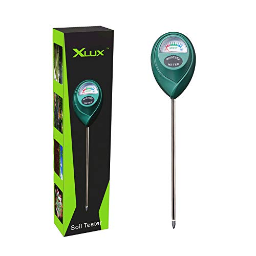 XLUX T10 Soil Moisture Sensor Meter - Soil Water Monitor, Hydrometer for Gardening, Farming, No Batteries Required XLUX