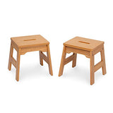 Melissa & Doug Wooden Stools - Set of 2 (Natural) Melissa & Doug
