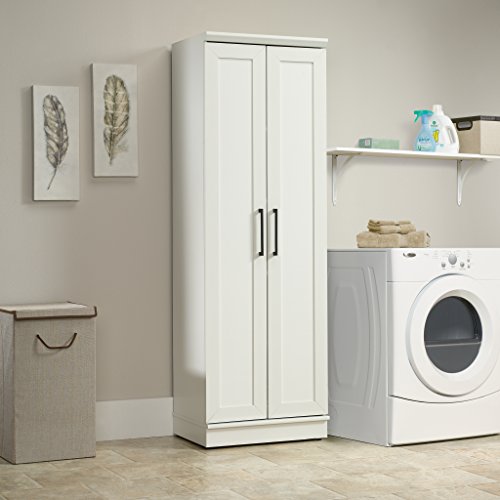 Sauder HomePlus Storage Pantry cabinets, L: 23.31" x W: 17.01" x H: 70.91", Soft White finish Sauder