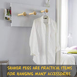 Sfcddtlg 24PCS Wooden Shaker Peg Wood Screw-3.7 Inch on Shaker Pegs Unfinished Wood Shaker Racks for Hanging Clothes Hats Towel Paint DIY(24PCS) Sfcddtlg