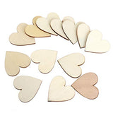 LIOOBO 100pcs Blank Wood Slices Woodsy Decor Wood Heart Embellishment Love Heart Ornament Blank Wood Heart Cutouts Heart Wood Discs Valentine Hanging LIOOBO