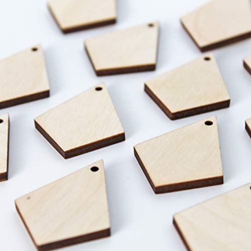 ALL SIZES BULK (12pc to 100pc) Unfinished Wood Laser Cutout Solid Diamond Teardrop Dangle Earring Jewelry Blanks Shape Crafts Made in Texas Texan Wood Crafts