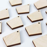 ALL SIZES BULK (12pc to 100pc) Unfinished Wood Laser Cutout Solid Diamond Teardrop Dangle Earring Jewelry Blanks Shape Crafts Made in Texas Texan Wood Crafts